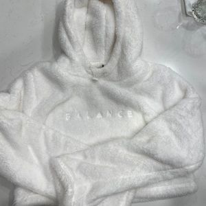 Balance Athletica Cropped Fleece Hoodie White M